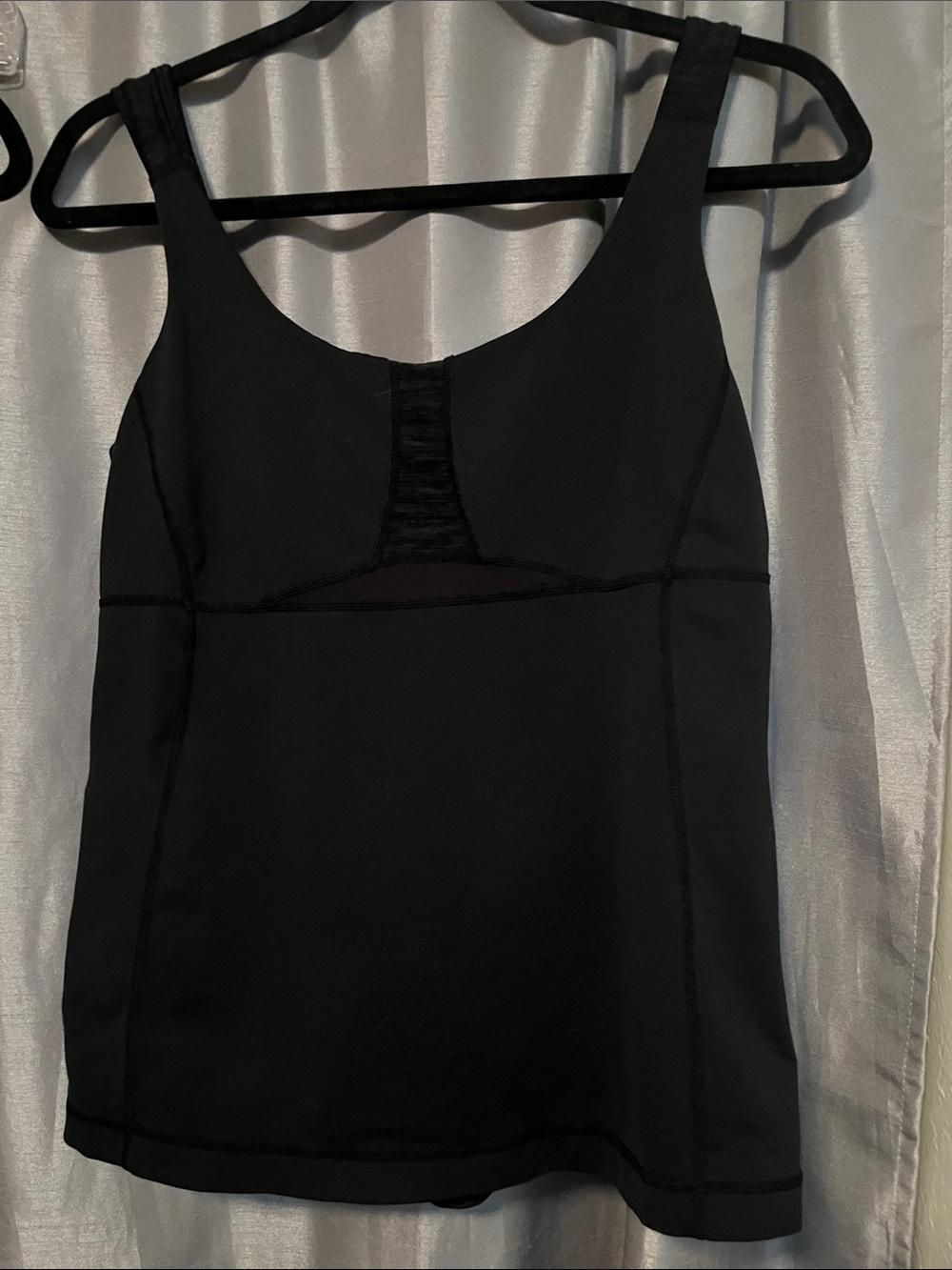 lululemon athletica Black Athletic Tank with Mesh Insert